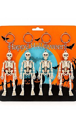 Halloween İskelet 4'lü Anahtarlık - 1