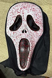 Halloween Maske Beyaz Kan Desenli - 2