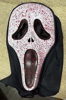 Halloween Maske Beyaz Kan Desenli - 2
