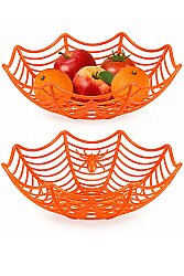 Halloween Örümcek Ağı Kase Turuncu 28x7.8 cm