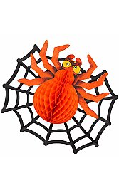 Halloween Örümcek Kağıt Petek Süs 40x40 cm
