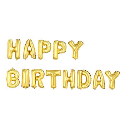 Happy Birthday Altın Harf Folyo Balon