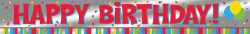 Parti Dünyası - Happy Birthday Folyo Afiş 183 cm uzunluğunda