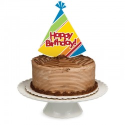 Parti Dünyası - Happy Birthday Pasta Süsü 24x17 cm