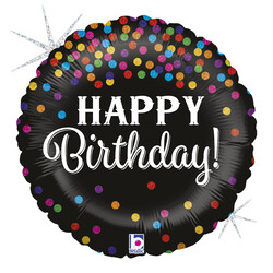Parti Dünyası - Happy Birthday Puanlı Folyo Balon 45 cm