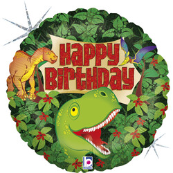 Parti Dünyası - Happy Birthday Dinazorlar Folyo Balon 45 cm