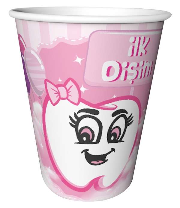 İlk Dişim  Kız Bardak 8 Adet