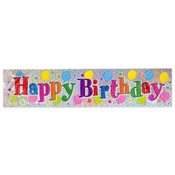 Parti Dünyası - Happy Birthday Dev Folyo Afiş 19 x 270 cm