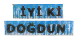 Parti Dünyası - İyi Kİ Doğdun Metalize Püsküllü Mavi Afiş