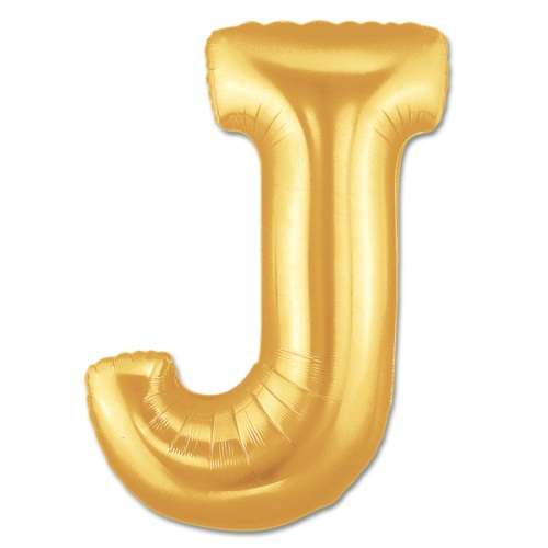 J Harfi Altın Renk Folyo Balon 100 cm