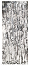 Parti Dünyası - Kapı Perdesi Gümüş Renk 100 x220 cm
