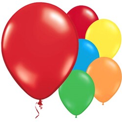 Parti Dünyası - Karışık Renkli 10 lu Latex Balon