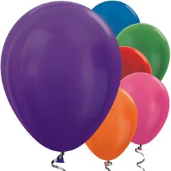 Parti Dünyası - Karışık Renkli METALİK 12 li Latex Balon
