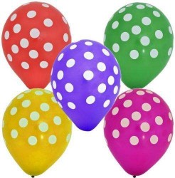 Parti Dünyası - Karışık Renkli Puanlı 10 lü Latex Balon