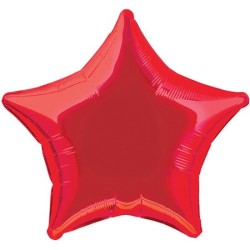 Parti Dünyası - Kırmızı 18 inç Yıldız Folyo Balon