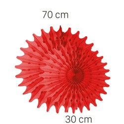 Parti Dünyası - Kırmızı Renk Yelpaze Süs Seti 2 Adet 70-30 cm