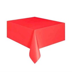 Parti Dünyası - Kırmızı Renk Plastik Masa Örtüsü137 x 183 cm