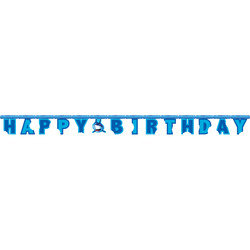 Parti Dünyası - Köpek Balığı Happy Birthday Harf Afiş