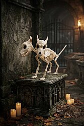 Köpek İskelet Çift Başlı Vlad 40 cm