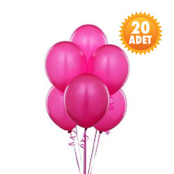 Parti Dünyası - Koyu Pembe 20 Li Latex Balon