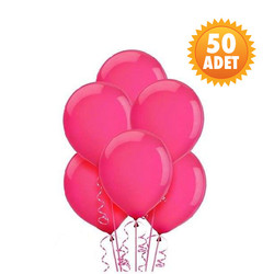 Parti Dünyası - Koyu Pembe 50 Li Latex Balon