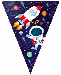 Parti Dünyası - Kozmik Galaksi Bayrak Afiş 28 x 320 cm