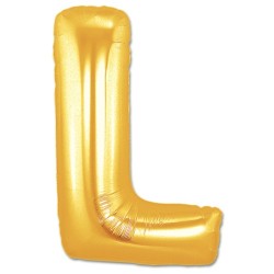 Parti Dünyası - L Harfi Altın Renk Folyo Balon 100 cm