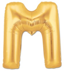 Parti Dünyası - M Harfi Altın Renk Folyo Balon 100 cm