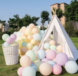 Makaron Soft Renkler Karışık Balon 10 Adet Normal Boy - 3