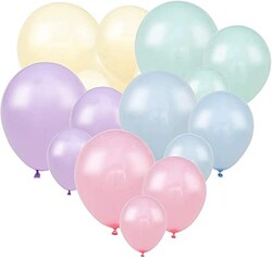 Parti Dünyası - Makaron Soft Renkler Karışık Balon 10 Adet Normal Boy