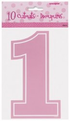 Pembe 1 Rakamları 10 Adet - 3