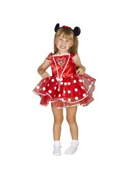 Parti - Minnie Mouse Kırmızı Balerina Kostüm 3/4 Yaş