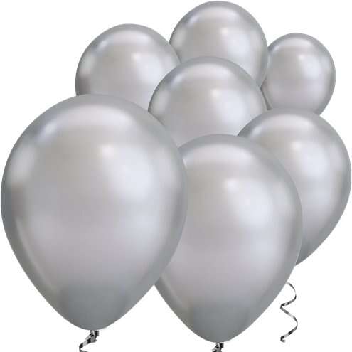 Mirror Krom Balon Gümüş Renk 50 Adet