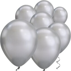 Parti Dünyası - Mirror Krom Balon Gümüş Renk 50 Adet