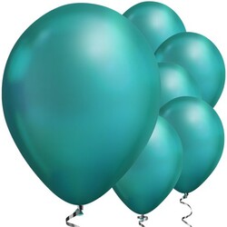 Parti Dünyası - Mirror Krom Balon Yeşil Renk 50 Adet