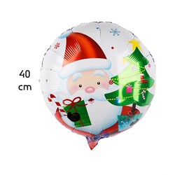 Parti Dünyası - Noel Baba Folyo Balon Orta Boy 40 cm
