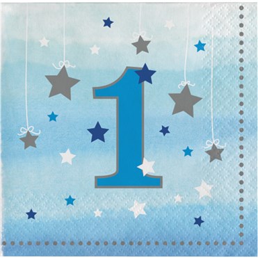 One Little Star Mavi 1 Yaş 16 lı Küçük Peçete