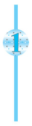 Parti Dünyası - One Little Star Mavi 25 li Pipet