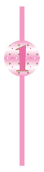 Parti Dünyası - One Little Star Pembe 25 li Pipet