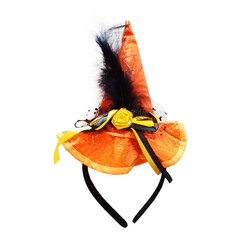  Parti Dünyası - Örümcek Desenli Cadı Şapkalı Taç Turuncu Renk