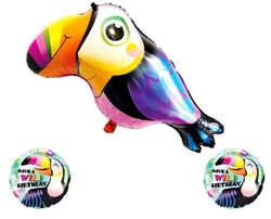 Parti Dünyası - Tropik Kuşlar Folyo Balon Seti 3 lü Paket