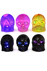 Parti Dünyası Halloween Işıklı Kuru Kafa 3 lü
