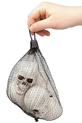 Parti Dünyası Halloween Kuru Kafa Fileli 6 Lı 9 cm - 2