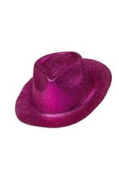 Parti Dünyası - Pembe Simli Kovboy Şapkası Neon Renk