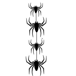  Parti Dünyası - Siyah Örümcekli Keçe Asma süs Dekor 150 cm 