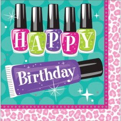 Parti Dünyası - Süslü Kızlar Partisi Happy Birthday 16 lı Peçete