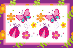 Parti Dünyası - Kelebekler Etiket 10,5 x 7 cm 12 Adet
