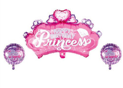 Parti Dünyası - Prenses 3 lü Folyo Balon Seti