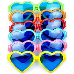Parti Dünyası - Renkli Kalp Parti Gözlüğü