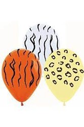 Parti Dünyası - Safari Desenler Baskılı Latex Balon 6 Adet